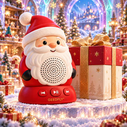 🎅📖 GEEDFLY® NoelTales Pro Vánoční přehrávač pohádek – Zvuková hračka bez obrazovky s kouzelným designem Santy pro příjemný poslech pohádek před spaním, rozvíjení fantazie a kouzelné sváteční chvíle 🎄🎁